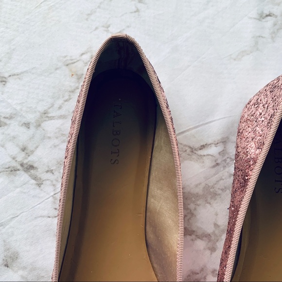 Talbots Lilac Jazzy Glitter Bow Flats - Picture 4 of 6